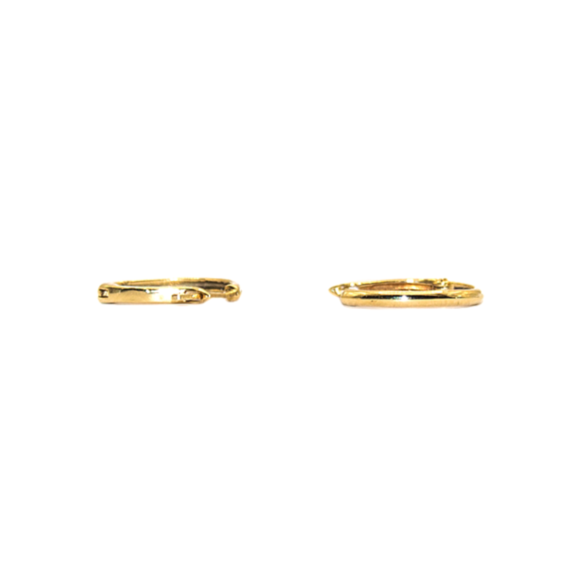 Argola em D - Brinco de Ouro 18k - Imagem 2