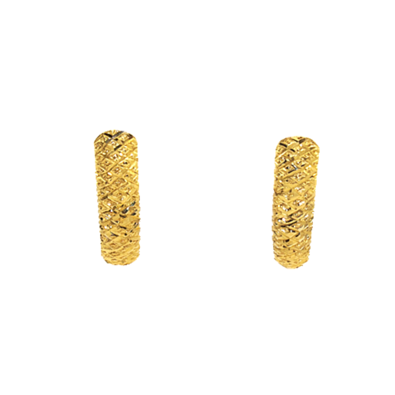 Brinco de Argola Trabalhado 18k - Imagem 2
