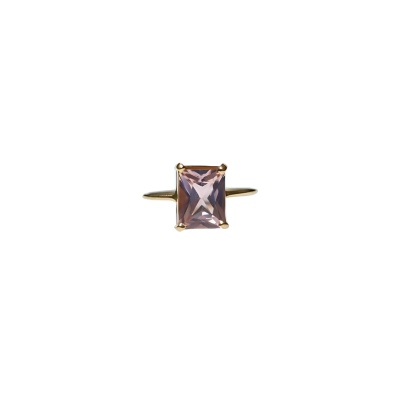 Anel de Ouro 18k com Zircônia Amarela - Imagem 3