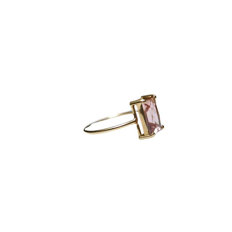 Anel de Ouro 18k com Zircônia Amarela - Imagem 2