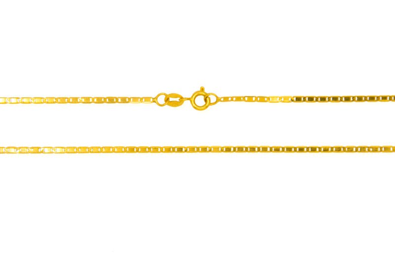 Corrente Piastrine 50cm ouro amarelo 18k750 - Imagem 2