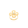 Anel de Flor com Zircônia Banhado a Ouro 18k